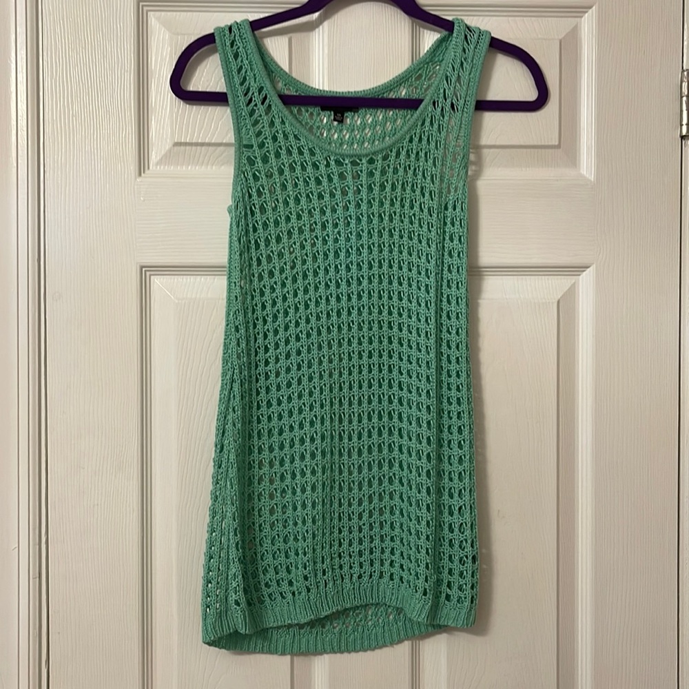 The Limited crochet style green top size XS